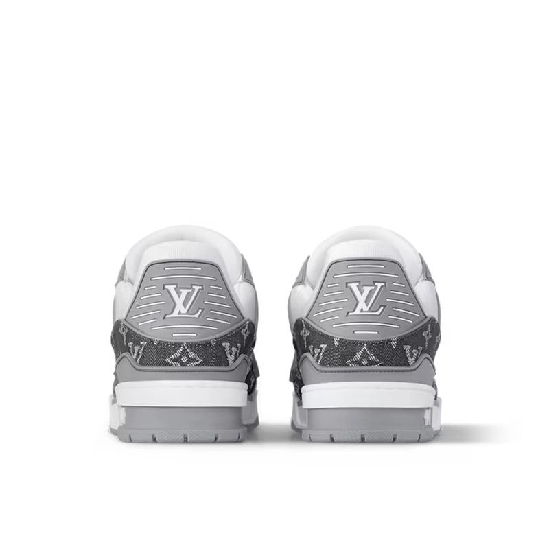 These Louis Vuitton sneakers feature a gray and white color scheme with the iconic Monogram pattern, offering a luxurious yet sporty look. Gray laces and subtle branding add a modern touch, while the sole enhances their athletic feel.Recommended Outfits:Casual Street Style: Pair with loose black joggers and a simple white graphic t-shirt. Add a baseball cap for a cool, relaxed vibe.#CasualStreetStyle #MonogramSneakers #LouisVuittonFashion #StreetwearStyle #RelaxedLookUrban Casual: Match with ripped jeans and an oversized hoodie or sweatshirt for a laid-back, streetwear-inspired look.#UrbanCasual #LouisVuittonSneakers #StreetStyle #RippedJeans #OversizedHoodieSmart Casual: Combine with dark chinos and a white button-down shirt for a polished look that’s still stylish.#SmartCasual #LouisVuittonStyle #ChinosAndShirt #DesignerSneakers #EffortlessFashionThese Louis Vuitton sneakers feature a gray and white color scheme with the iconic Monogram pattern, offering a luxurious yet sporty look. Gray laces and subtle branding add a modern touch, while the sole enhances their athletic feel.Recommended Outfits:Casual Street Style: Pair with loose black joggers and a simple white graphic t-shirt. Add a baseball cap for a cool, relaxed vibe.#CasualStreetStyle #MonogramSneakers #LouisVuittonFashion #StreetwearStyle #RelaxedLookUrban Casual: Match with ripped jeans and an oversized hoodie or sweatshirt for a laid-back, streetwear-inspired look.#UrbanCasual #LouisVuittonSneakers #StreetStyle #RippedJeans #OversizedHoodieSmart Casual: Combine with dark chinos and a white button-down shirt for a polished look that’s still stylish.#SmartCasual #LouisVuittonStyle #ChinosAndShirt #DesignerSneakers #EffortlessFashion